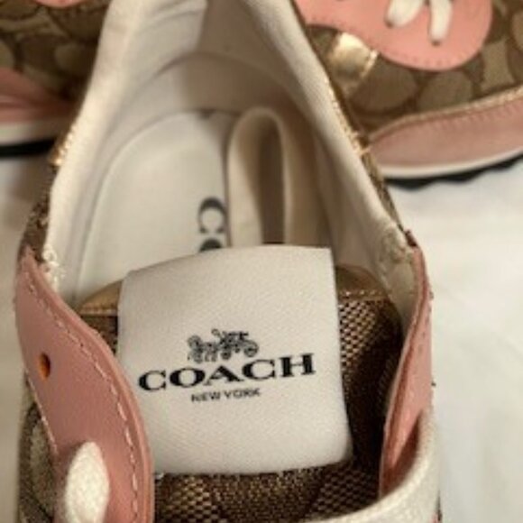 Coach Women's Sneakers KHAKI/PETAL/GOLD 7.5B - Picture 8 of 9